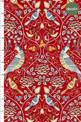 Ottoman-Inspired Classic Bird Pattern Digital Printed Fabric